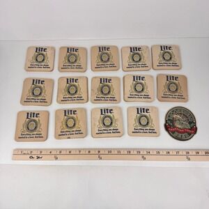 Vtg lot of 68 Miller Lite Thin Cardboard Beer Coaster Fine Pilsner Collect READ
